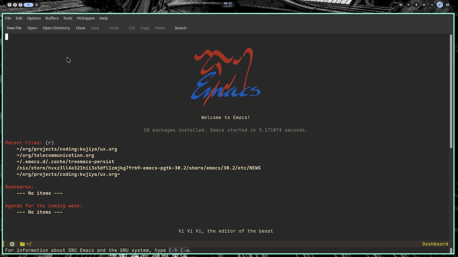 a photo of a emacs config